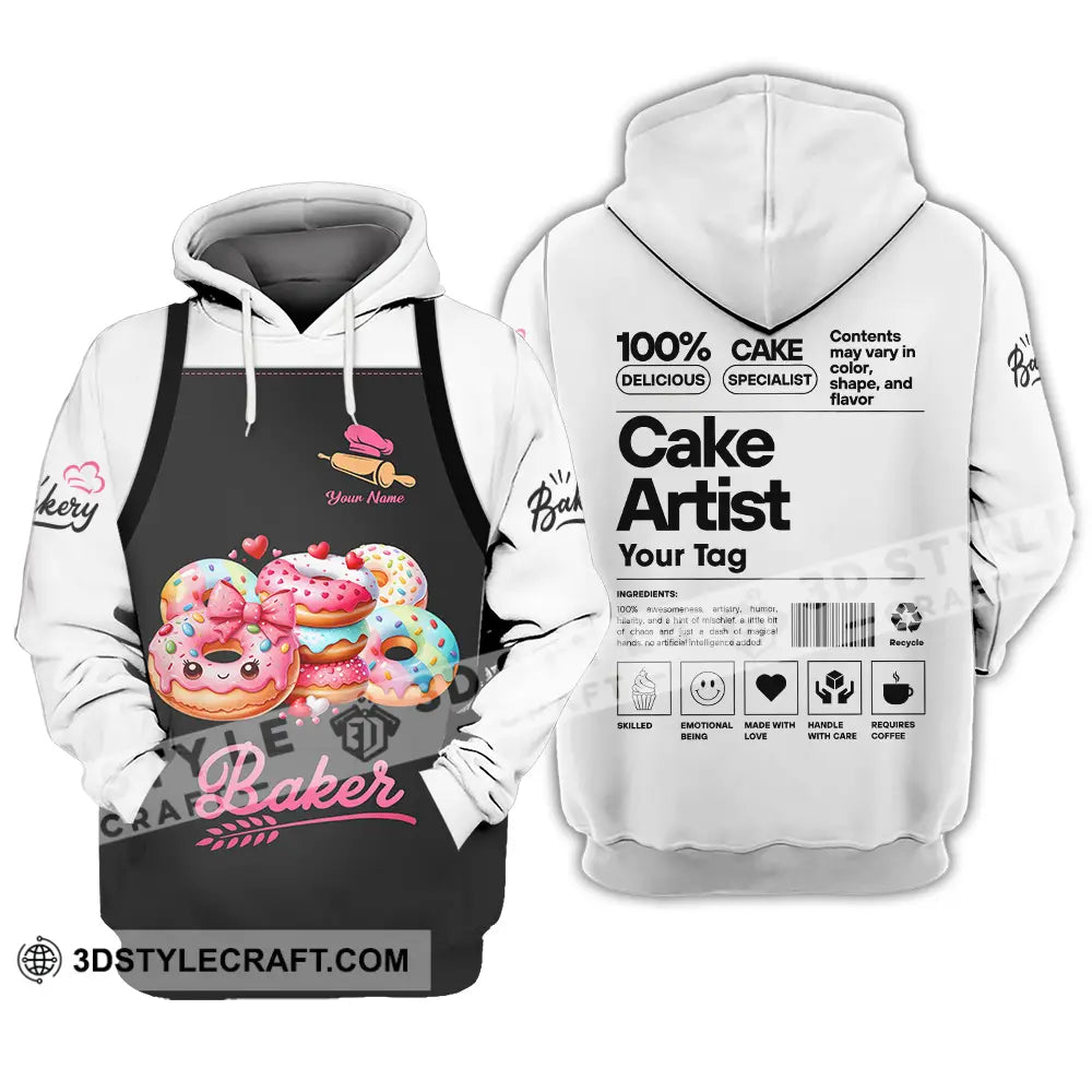 Unisex Shirt - Custom Name Bakery Cake Artist Hoodie / S T-Shirt