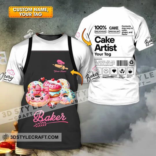 Unisex Shirt - Custom Name Shirt Bakery Cake Artist style option 1