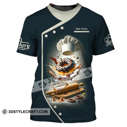 Unisex Shirt, Custom Name Bakery Shirt, Bakery Chef Polo Long Sleeve, Bakery Shop T-Shirt, Bakers Gift style option 2