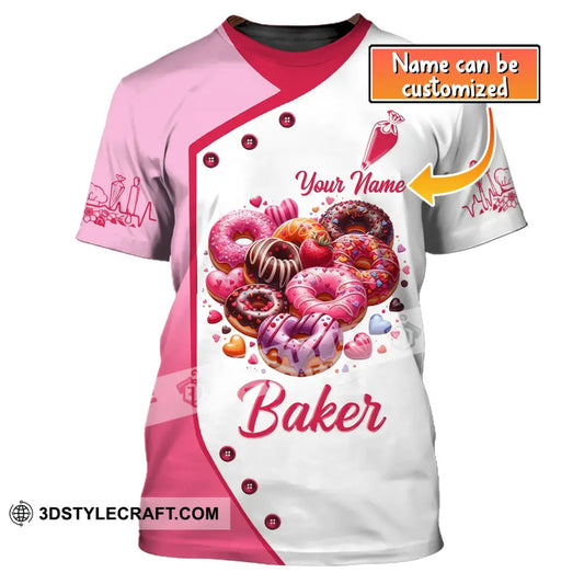 Unisex Shirt Custom Name Bakery Love Apparel Chef Polo Long Sleeve Shop T-Shirt