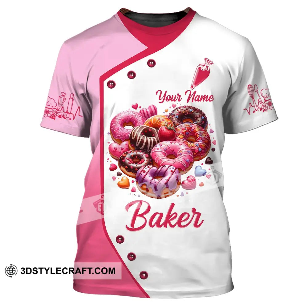 Unisex Shirt Custom Name Bakery Love Apparel Chef Polo Long Sleeve Shop T-Shirt / S