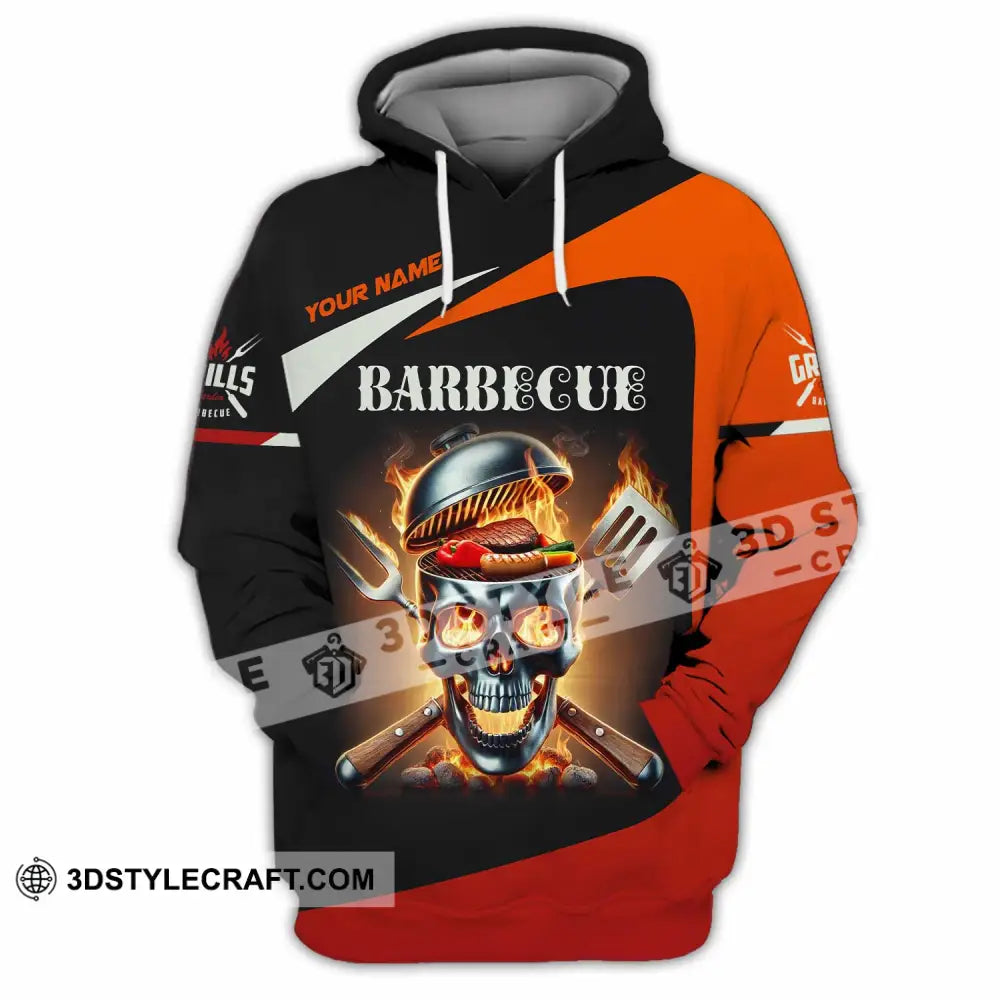Unisex Shirt Custom Name Barbecue Love Long Sleeve Hoodie / S T-Shirt