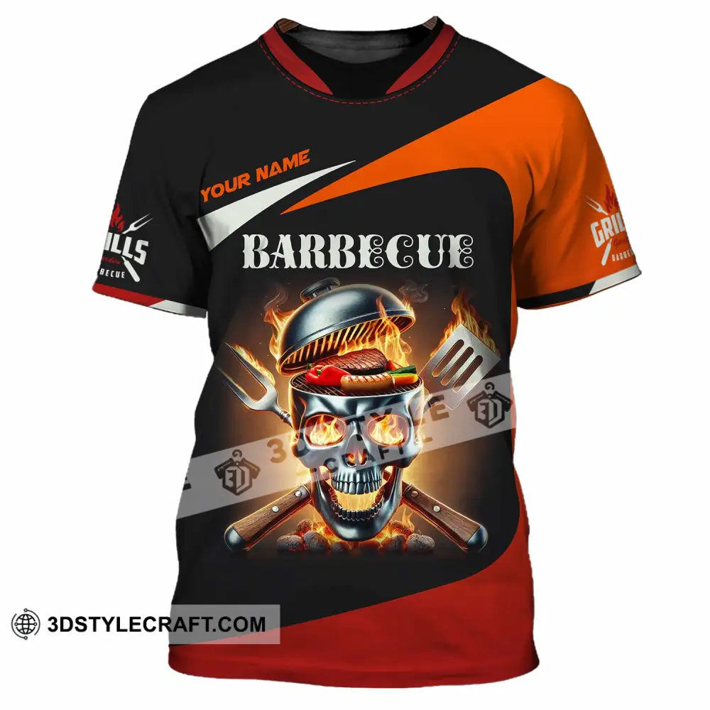 Unisex Shirt Custom Name Barbecue Love Long Sleeve T-Shirt / S T-Shirt