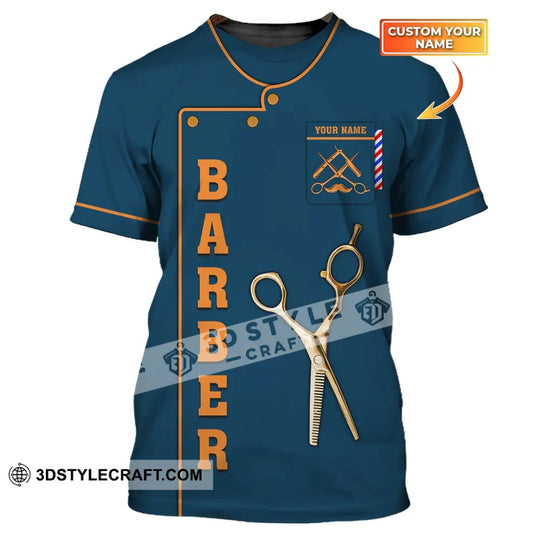 Unisex Shirt, Custom Name Barber Shirt, Shirt For Hairstylists style option 1