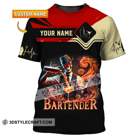 Unisex Shirt, Custom Name Bartender Shirt, Bartender Christmas Gift style option 1