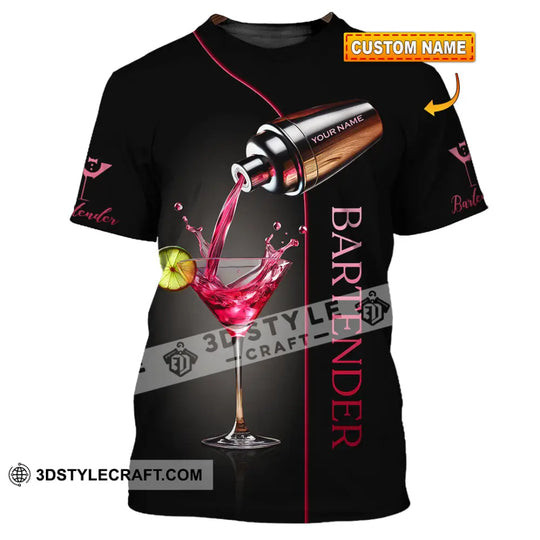 Unisex Shirt, Custom Name Bartender Shirt, Bartender Gift style option 1