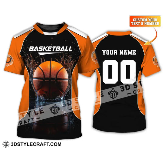 Unisex Shirt, Custom Name Basketball T-Shirt, Basketball Shirt, Gift For Basketball Player style option 1