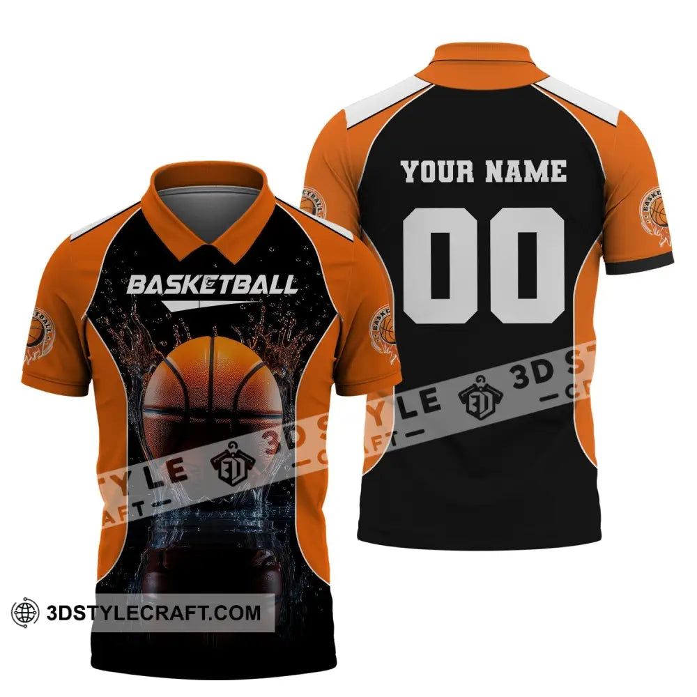 Unisex Shirt Custom Name Basketball T-Shirt Gift For Player Polo / S