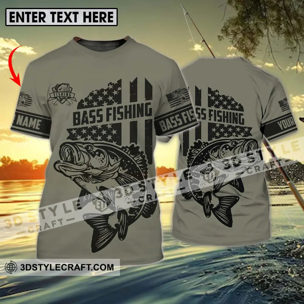 Unisex Shirt - Custom Name Bass Fishing T-Shirt