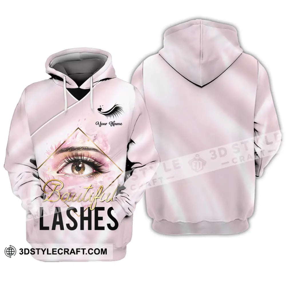 Unisex Shirt - Custom Name Beautiful Lashes Hoodie / S T-Shirt