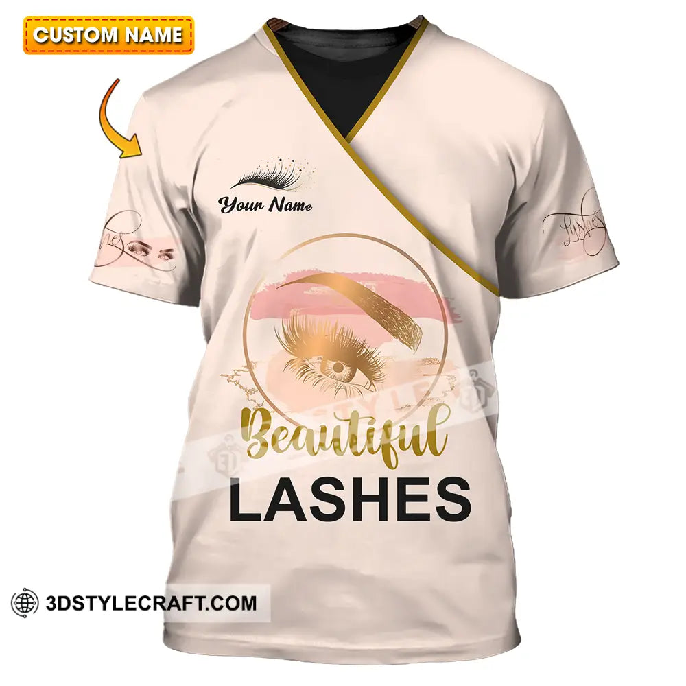 Unisex Shirt - Custom Name Beautiful Lashes T-Shirt