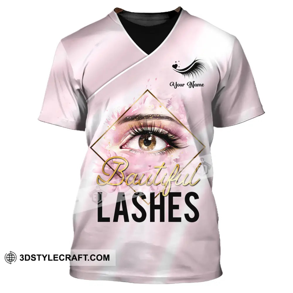 Unisex Shirt - Custom Name Beautiful Lashes T-Shirt / S T-Shirt