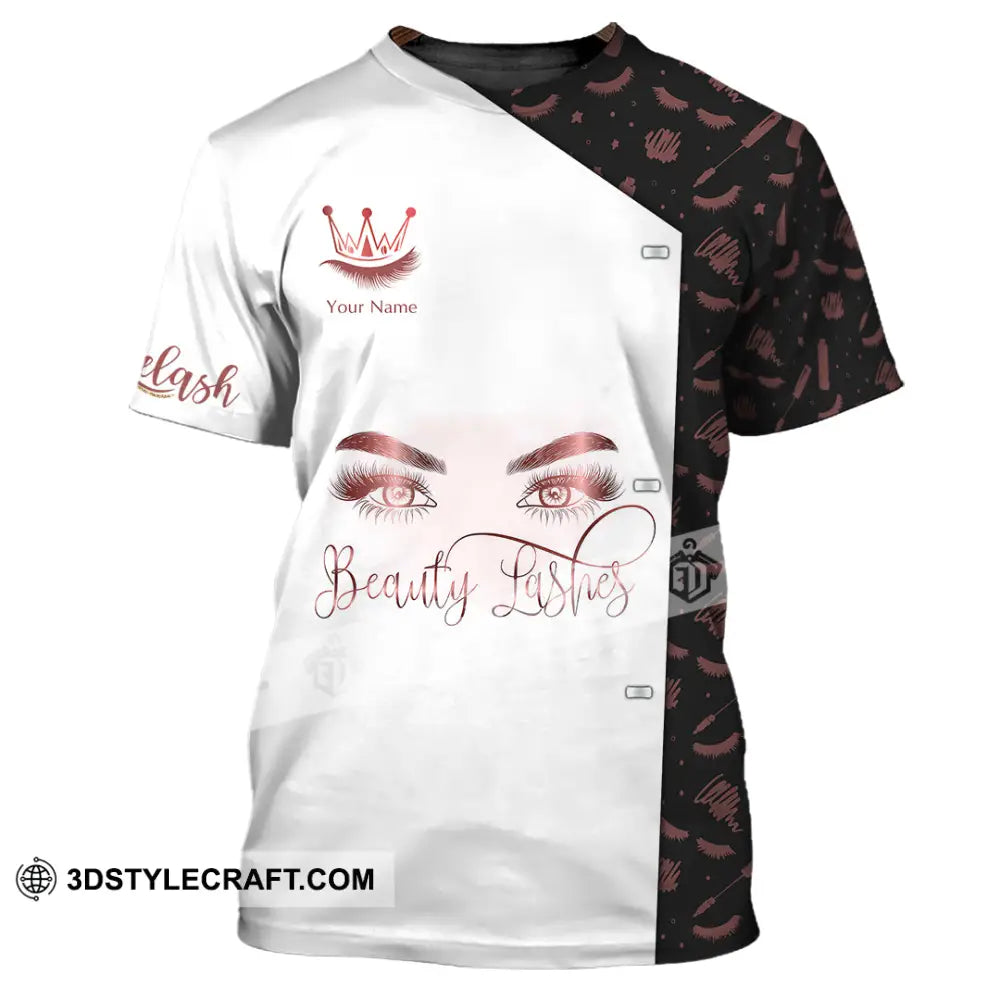 Unisex Shirt - Custom Name Beauty Lashes T-Shirt / S T-Shirt