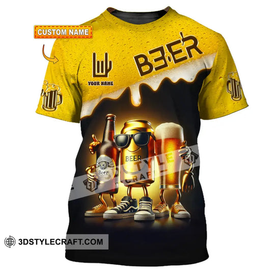 Unisex Shirt, Custom Name Beer Shirt, Beer Polo Long Sleeve Shirt style option 1