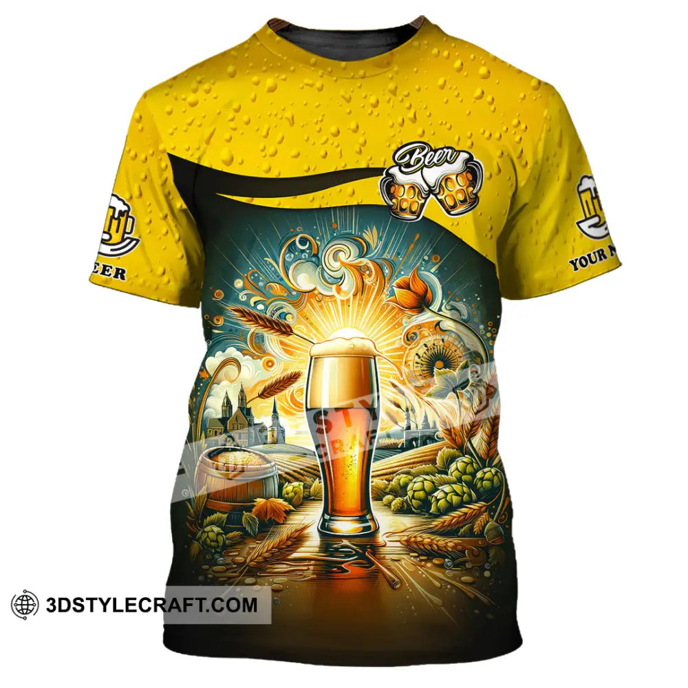 Unisex Shirt Custom Name Beer Polo Long Sleeve T-Shirt / S T-Shirt