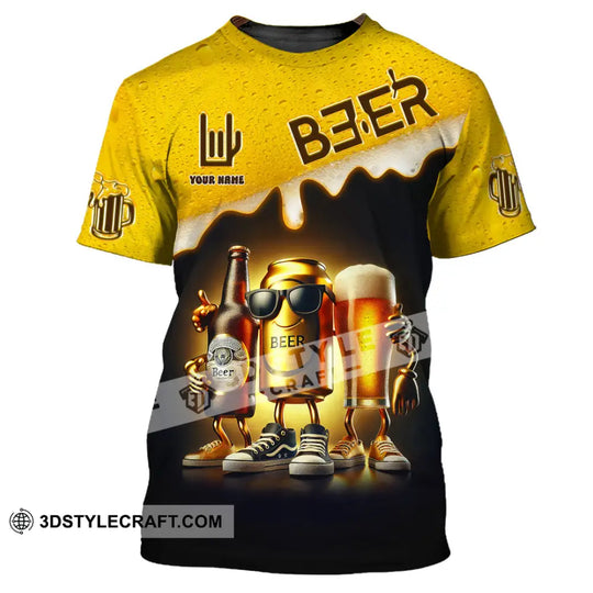 Unisex Shirt, Custom Name Beer Shirt, Beer Polo Long Sleeve Shirt style option 3
