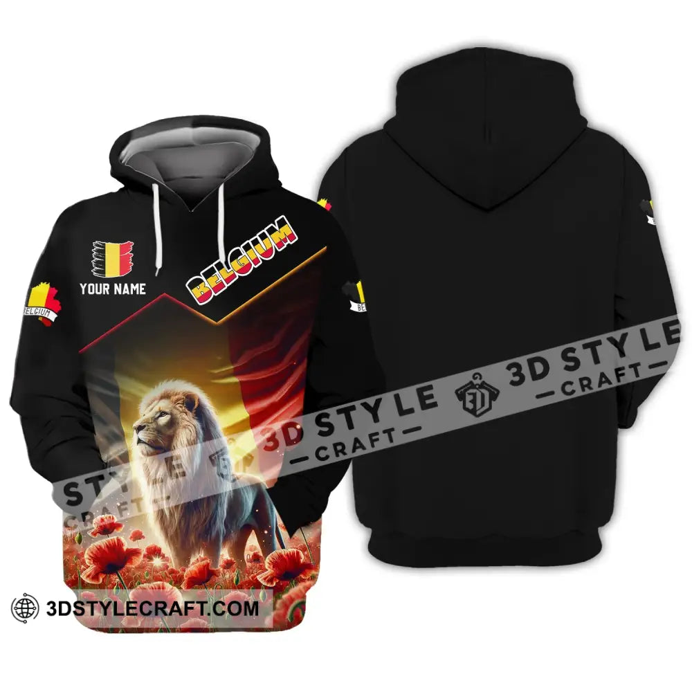 Unisex Shirt - Custom Name Belgium National Team Euro 2024 Hoodie / S T-Shirt