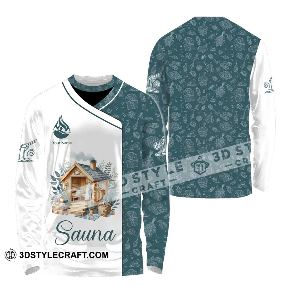 Unisex Shirt - Custom Name Best Sauna House Long Sleeve / S T-Shirt