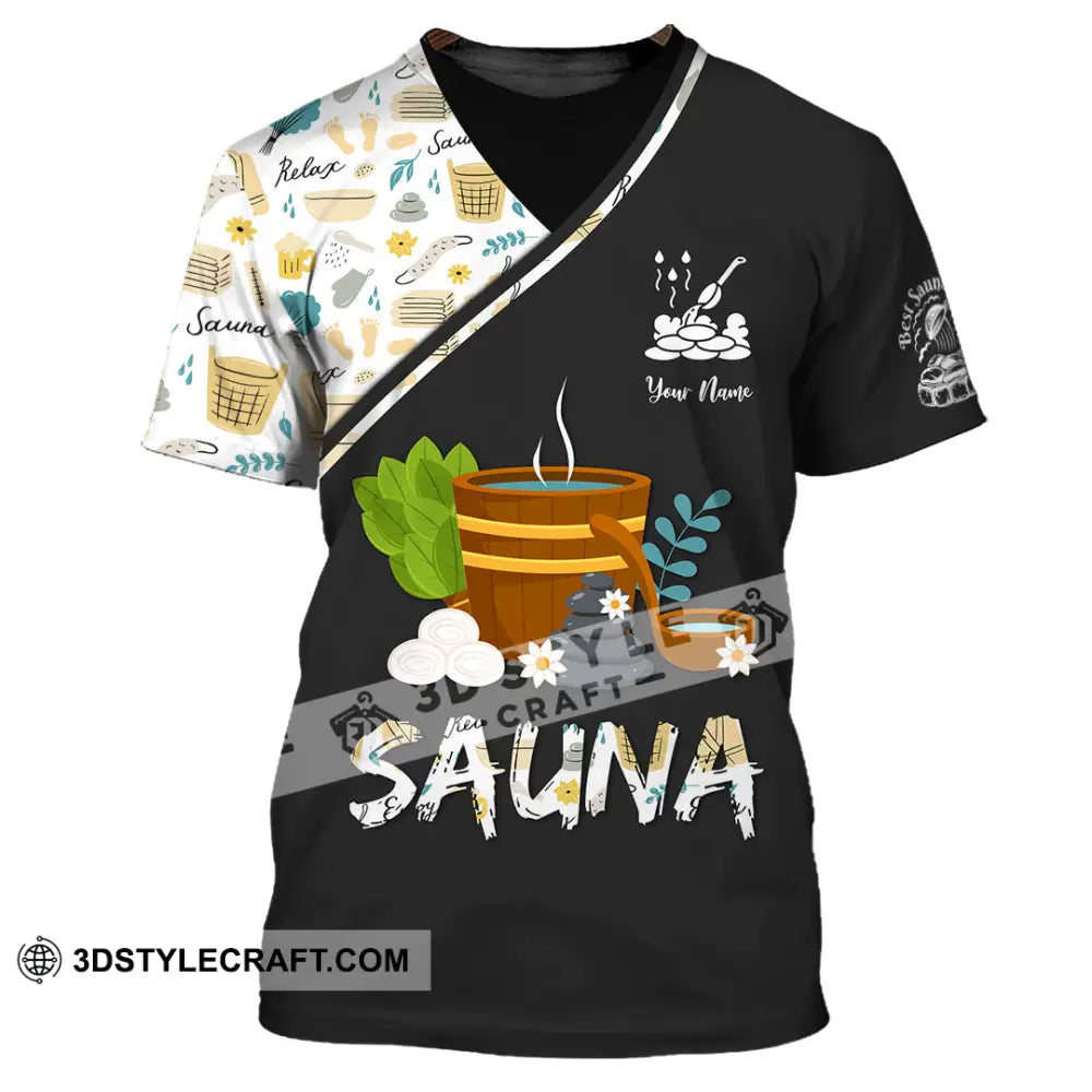 Unisex Shirt - Custom Name Best Sauna Relax T-Shirt / S T-Shirt