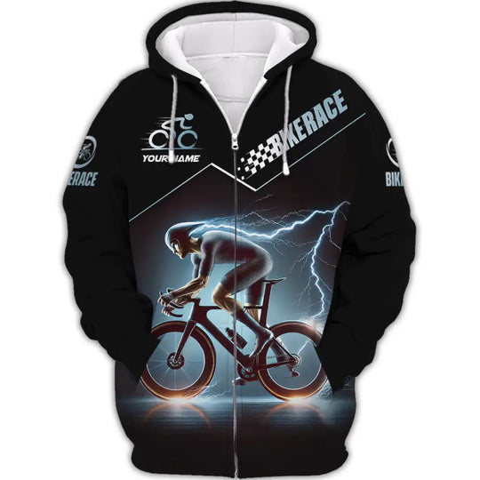 Unisex Shirt, Custom Name Bike Race Shirt  Shirt, Bike Race Polo Long Sleeve Shirt style option 3