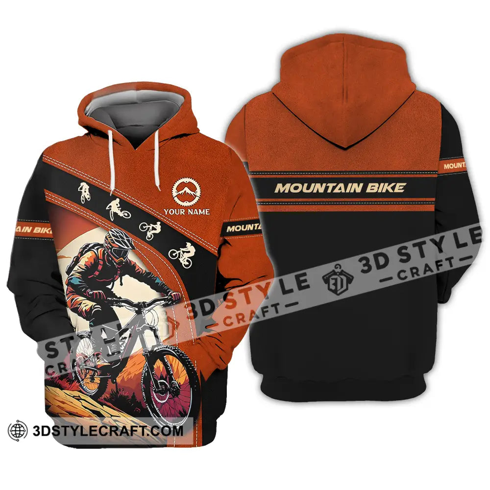 Unisex Shirt - Custom Name Biker For Mountain Bike Player Hoodie / S T-Shirt