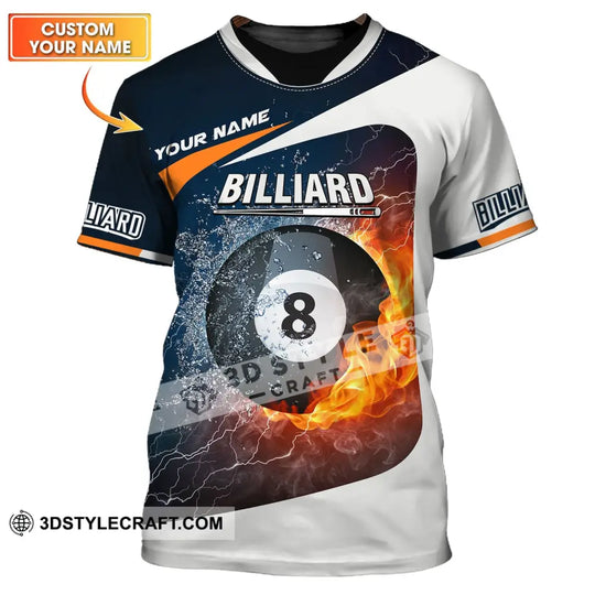 Unisex Shirt - Custom Name Shirt, Billiards Balls Number 8 style option 1