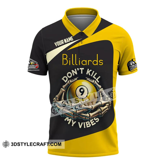 Unisex Shirt, Custom Name Billiards Shirt, Billiards Polo Long Sleeve, Billiards Lover, Billiards T-Shirt style option 4