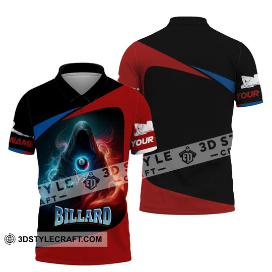 Unisex Shirt, Custom Name Billiards T-Shirt, Billiards Polo, Shirt For Billiards Lovers style option 4