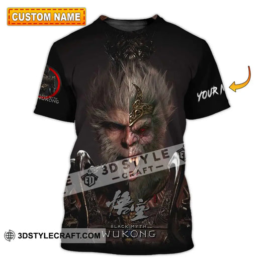 Unisex Shirt - Custom Name Black Myth Wukong Contrast T-Shirt