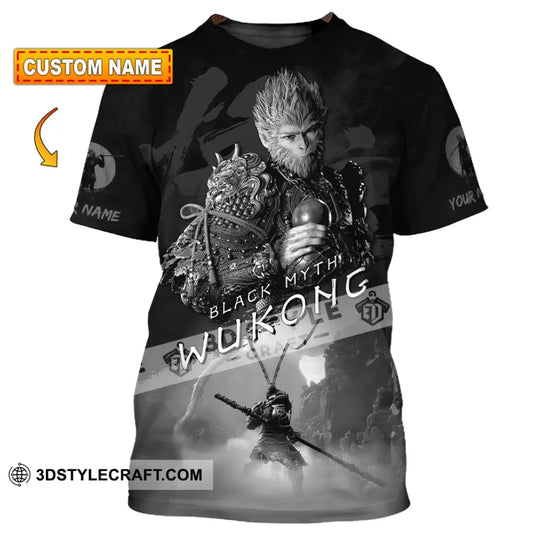 Unisex Shirt - Custom Name Black Myth Wukong Shirt Black General style option 1