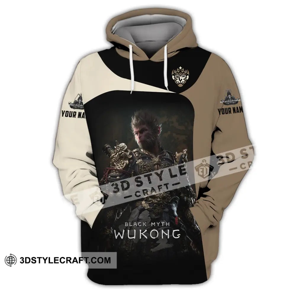 Unisex Shirt Custom Name Black Myth Wukong Polo Long Sleeve Gift For Game Lover Hoodie / S T-Shirt