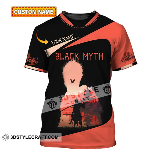 Unisex Shirt Custom Name Black Myth Wukong Polo Long Sleeve Gift For Game Lover T-Shirt