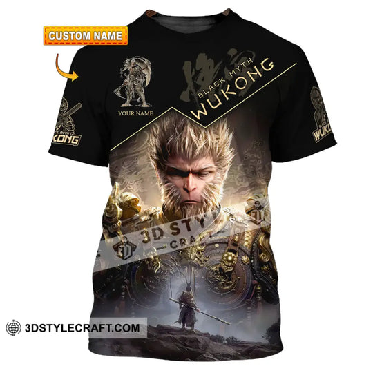 Unisex Shirt, Custom Name Black Myth Wukong Shirt, Wukong T-Shirt Hoodie Long Sleeve Shirt style option 1