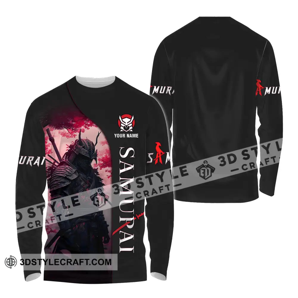 Unisex Shirt - Custom Name Blood Samurai Long Sleeve / S T-Shirt