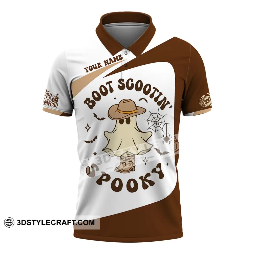 Unisex Shirt - Custom Name Boot Scootin Spooky Polo / S T-Shirt