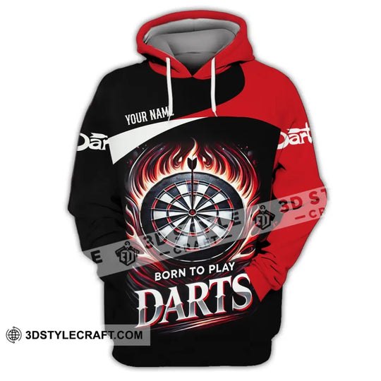 Unisex Shirt - Custom Name Born To Play Dart Shirt style option 2