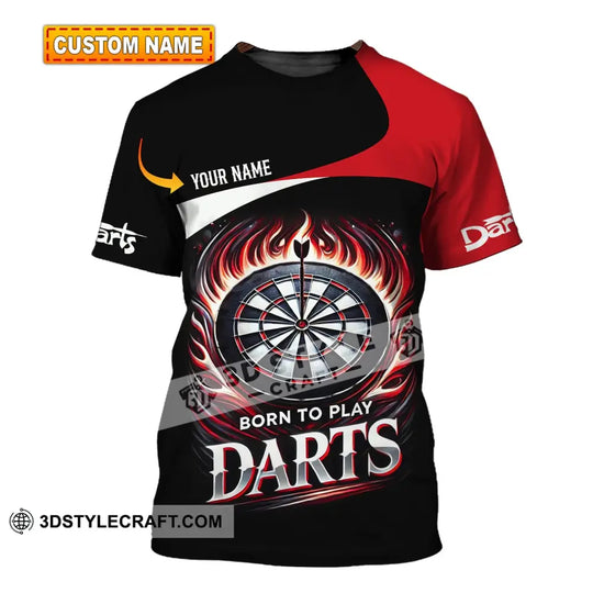 Unisex Shirt - Custom Name Born To Play Dart Shirt style option 1