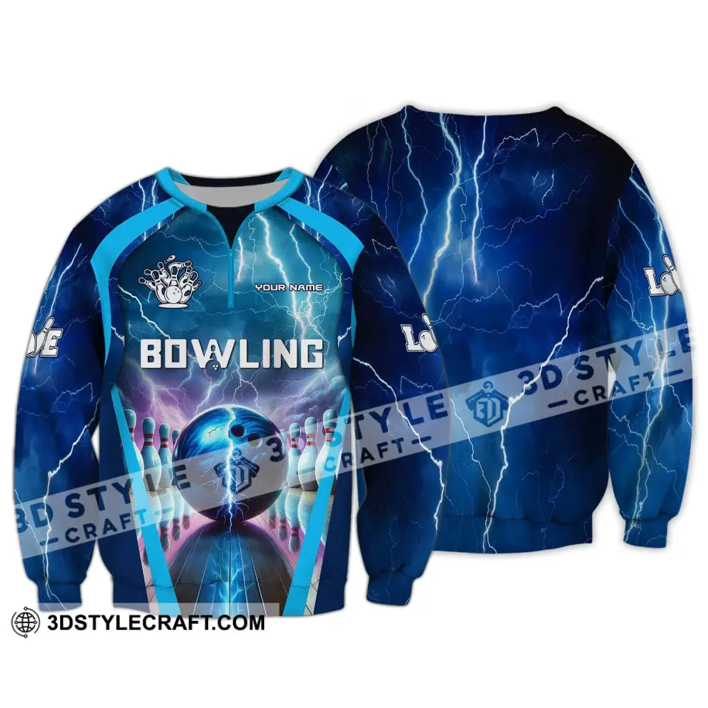 Unisex Shirt Custom Name Bowling Club Hoodie Player Gift Long Sleeve / S T-Shirt