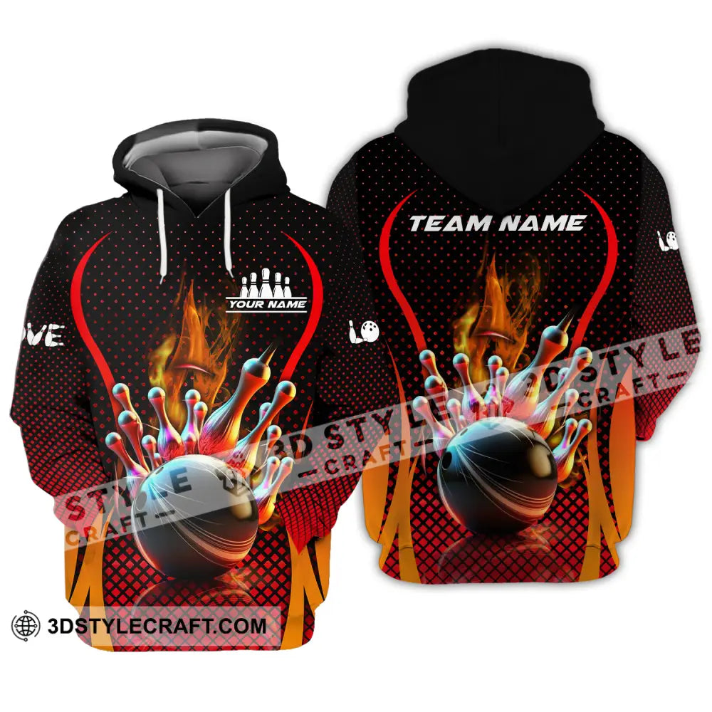 Unisex Shirt - Custom Name Bowling Hoodie / S T-Shirt