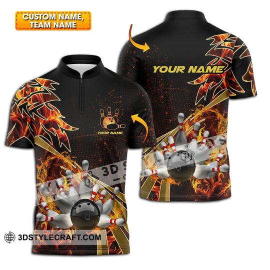 Unisex Shirt - Custom Name Shirt Bowling Player style option 1