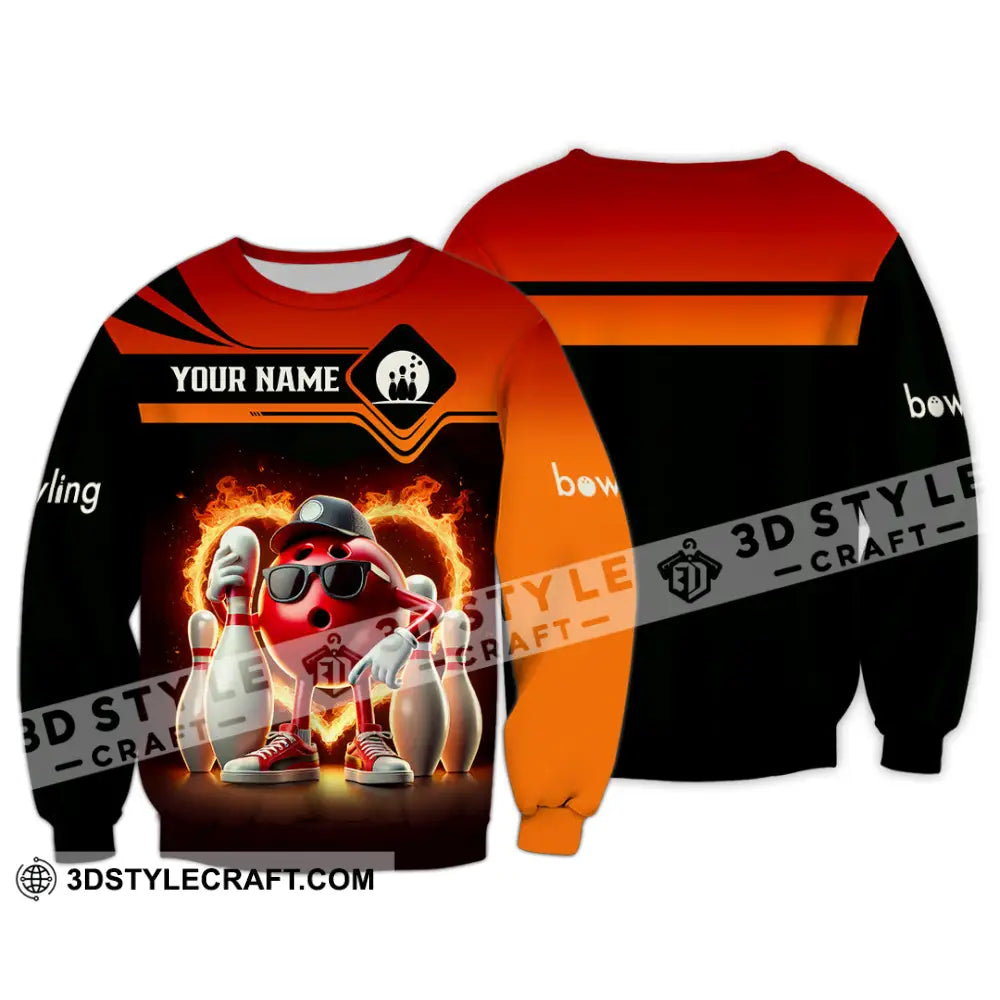 Unisex Shirt Custom Name Bowling Polo Long Sleeve / S T-Shirt