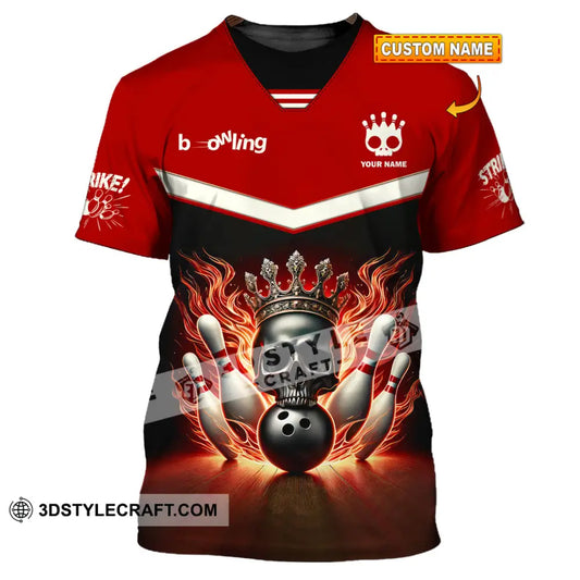 Unisex Shirt Custom Name Bowling Polo Long Sleeve T-Shirt T-Shirt