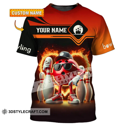 Unisex Shirt Custom Name Bowling Polo Long Sleeve T-Shirt