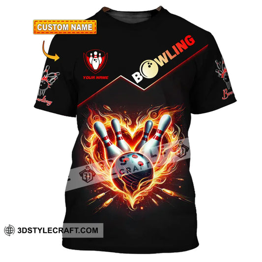 Unisex Shirt Custom Name Bowling Polo Long Sleeve T-Shirt