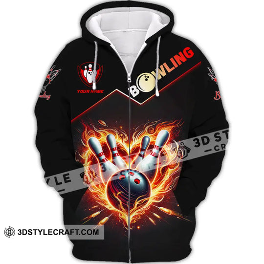 Unisex Shirt, Custom Name Bowling Shirt, Bowling Polo Long Sleeve Shirt style option 2