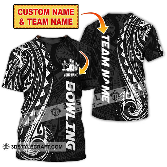 Unisex Shirt, Custom Name Bowling Polo Shirt, Bowling T-Shirt, Bowling Hoodie Long Sleeve Shirt style option 1