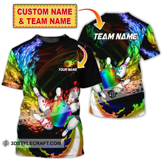 Unisex Shirt, Custom Name Bowling Polo Shirt, Bowling T-Shirt, Bowling Hoodie Long Sleeve Shirt style option 2