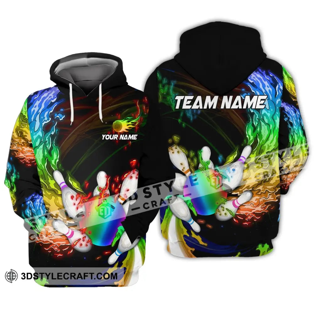 Unisex Shirt Custom Name Bowling Polo T-Shirt Hoodie Long Sleeve / S