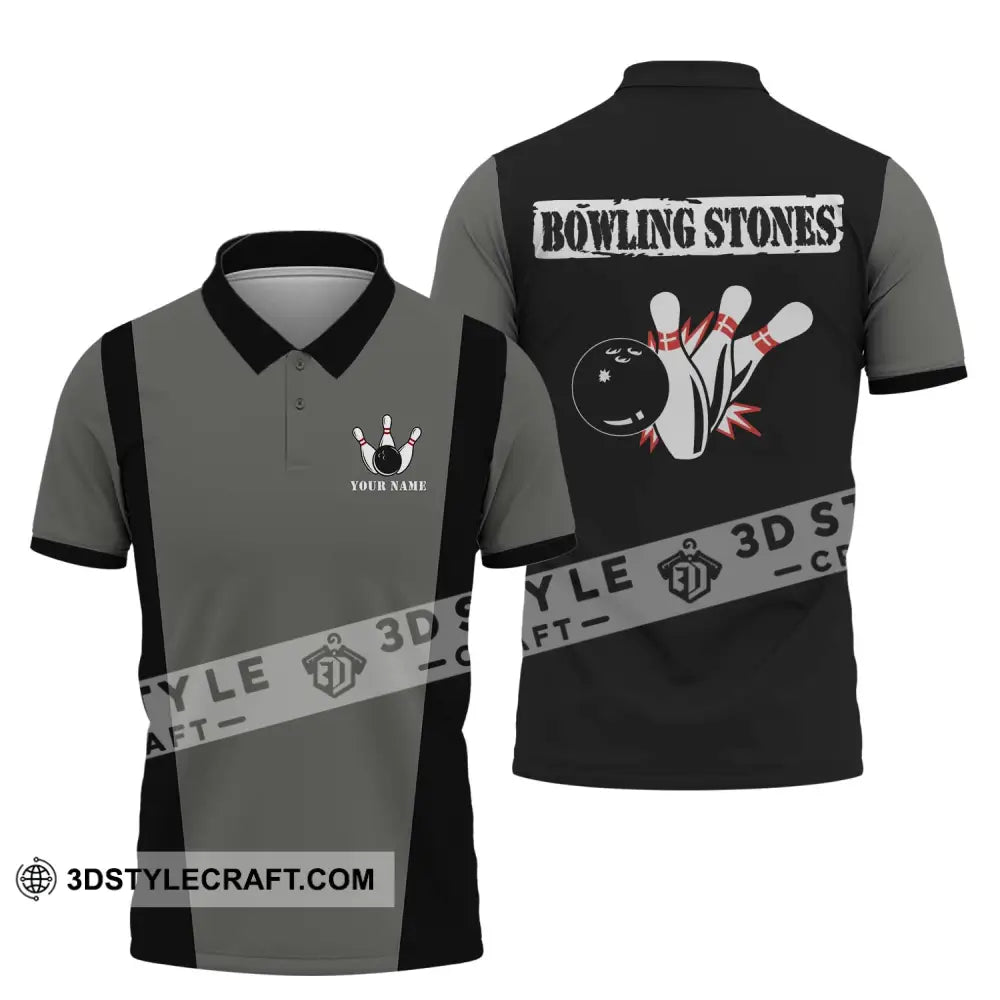 Unisex Shirt - Custom Name Bowling Stones Polo / S T-Shirt