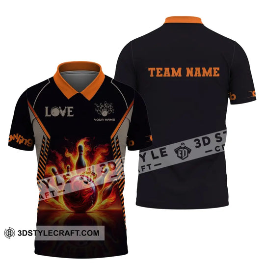 Unisex Shirt, Custom Name Bowling T-Shirt, Bowling Polo Hoodie, Bowling Lover Gift style option 4